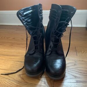 Robert Clergerie Dark Leather Moto Boots